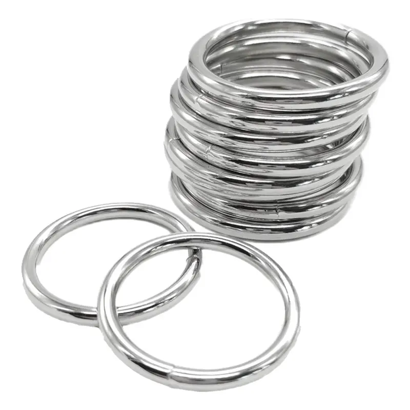 Alloy Metal Macrame O-Rings (2 in/50mm, 10 Pack) - Heavy-Duty, Sturdy, No Welded Buckles for Car Exterior Decoration, DIY Crafts