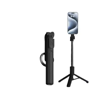 magnetic Selfie Stick with Light | Phone Tripod Stand with Detachable Bluetooth Remote Control, Portable Adjustable Mobile Holder for Video & Live Streaming