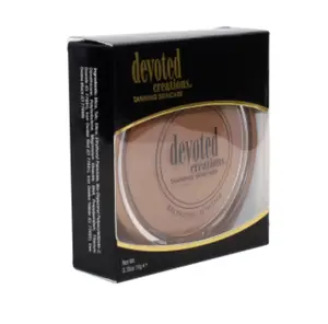 Devoted Creations Bronzer Compact Flawless Finish Mattifying Mineral Bronzing Powder - Excellent for Facial Contour matte Makeup Mirror Cosmetic Brush