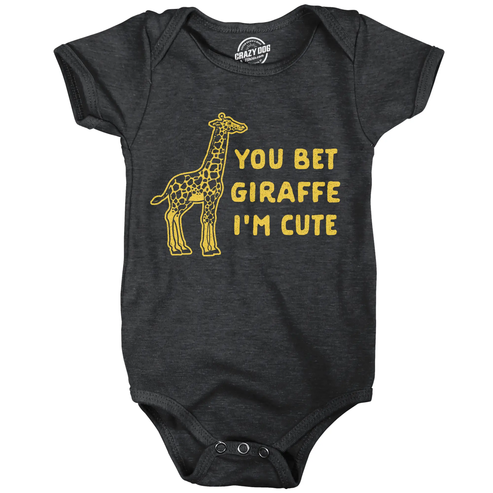 You Bet Giraffe Im Cute Baby Bodysuit Funny Saying Joke Graphic Jumper for Infants Funny Baby Onesies Brother Clothes for Baby Funny Black