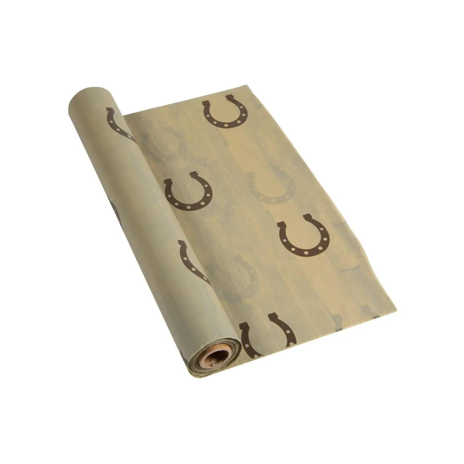 Rustic Horseshoe Plastic Tablecloth Roll - 40' x 100'