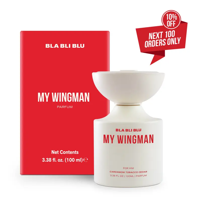 Bla Bli Blu My Wingman Men's Perfume, 100ml Long-Lasting Parfum - Superior to EDP, EDT & EDC, with Cardamom & Cedar Notes