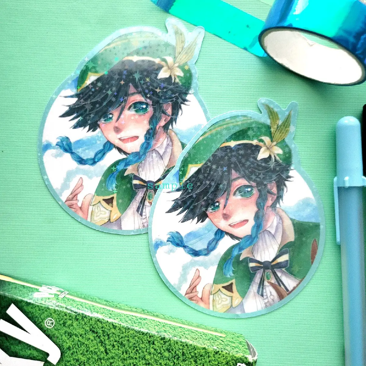 Venti • Genshin Impact Waterproof Vinyl Stickers (Holographic)