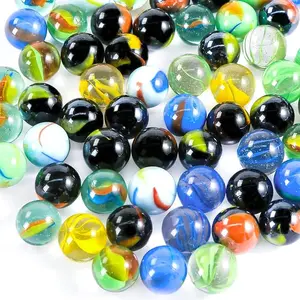 Colorful Glass Marbles, 0.6inch Marbles Bulk for Kids Marble Games,DIY and Home Decoration