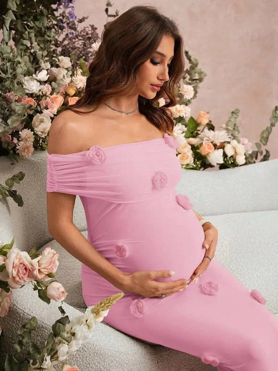 BELLAdresses Elegant Party Solid Color 3D Floral Decor Off Shoulder Maternity Dress Maternity Clothes Yellow Sleeveless High Waist Bodycon Mermaid Hem - TikTok Shop BELLAdresses Elegant Party Solid Color 3D Floral Decor Off Shoulder Maternity Dress Maternity Clothes Yellow Sleeveless High Waist Bodycon Mermaid Hem - TikTok Shop