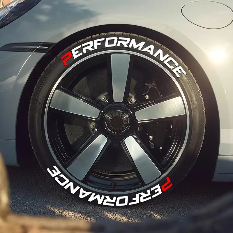 Car Wheel Sticker for 4 Tires, Car Wheel Decal, Waterproof Car Wheel Sticker, PVC Letter for Tire Decoration, Universal Car Exterior Accessories, Car Decals, Car Stickers, Automotive Decals, Vehicle Decoration