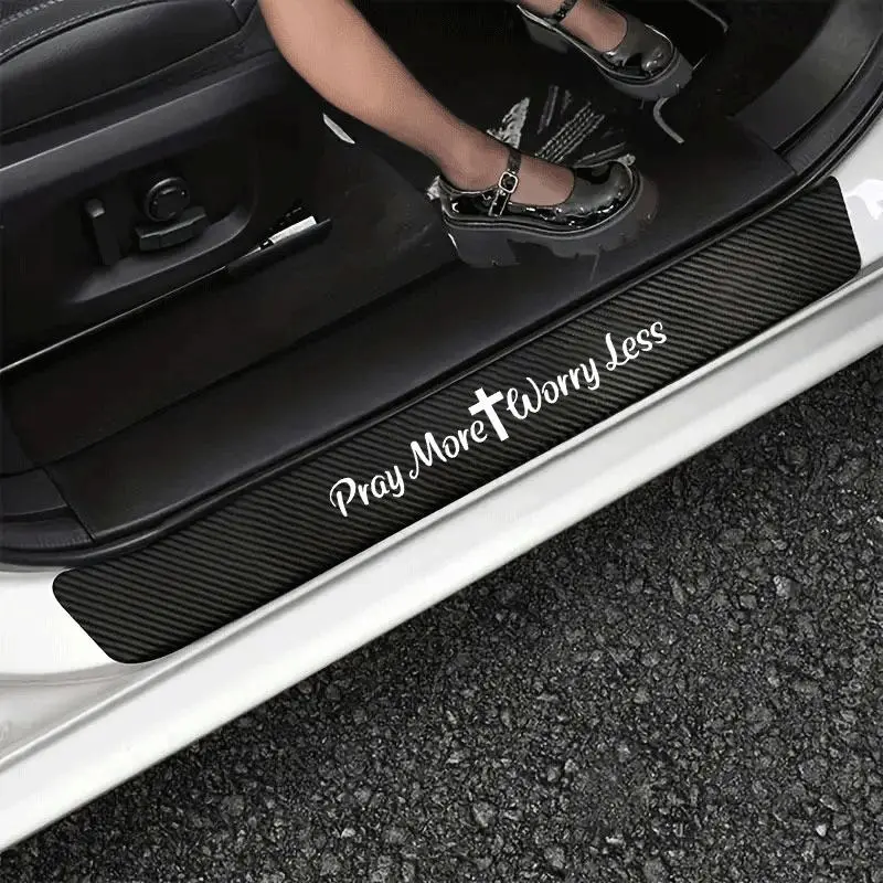 Letter Design Anti-collision Car Door Sill Strip, Waterproof Car Door Threshold Strip, Universal Automotive Car Exterior Accessories
