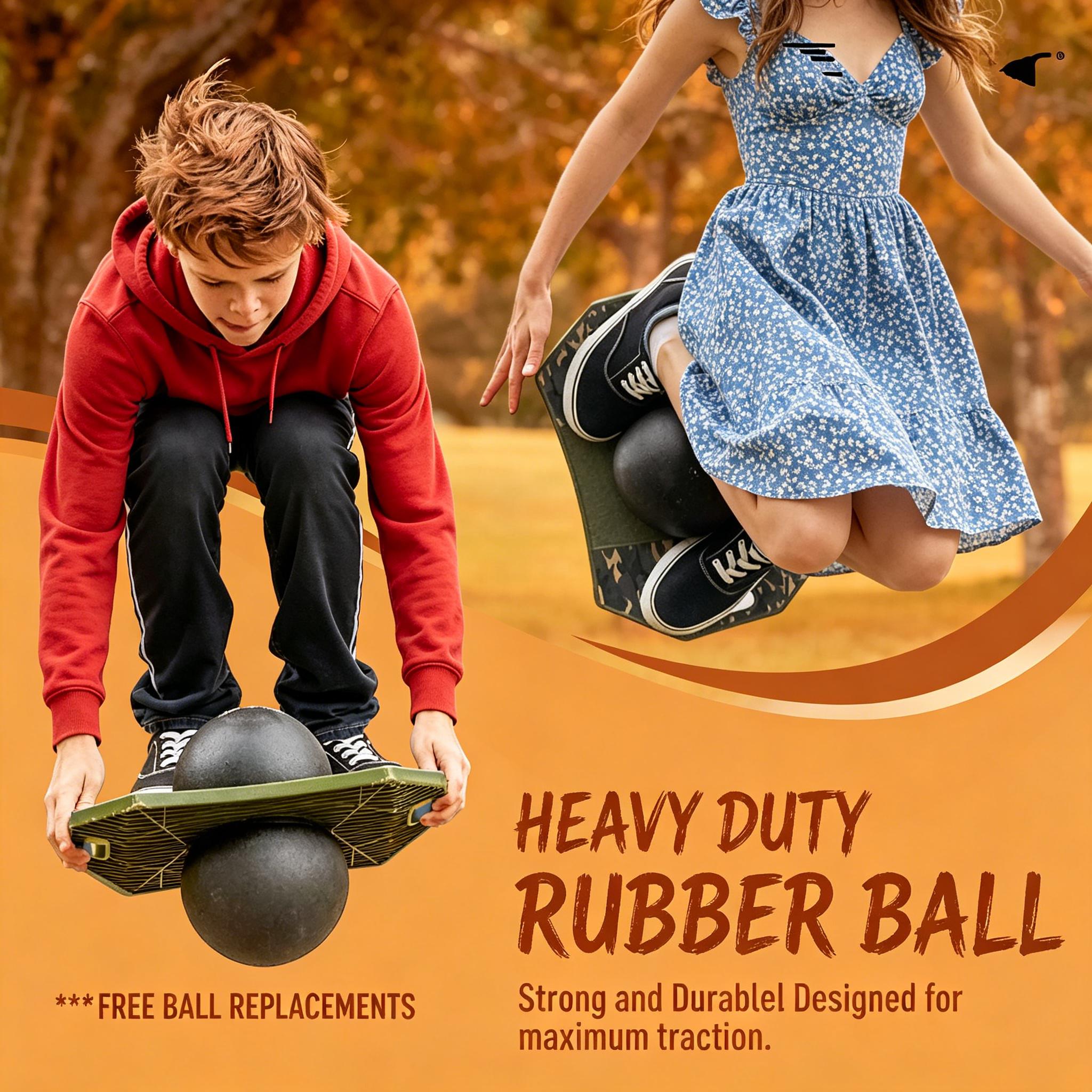 Kids Pogo Trick Ball Balance Bounce Board with Anti-Slip Deck & Pump, Indoor Outdoor Toy for Ages 6+ Kids Pogo Trick Ball Balance Bounce Board with Anti-Slip Deck & Pump, Indoor Outdoor Toy for Ages 6+