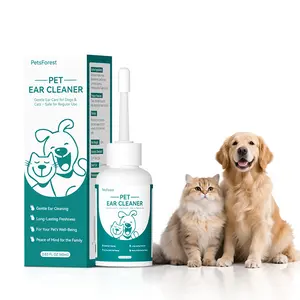 Daily Ear Grooming Solution for Pets, Gentle Cleansing & Soothing Ear Drops, Basic Ear Maintenance Care for Dogs & Cats, Light Fragrance & Mild Formula, 60ml