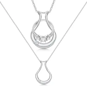 Original Patented Ring Holder Necklace - Stainless Steel Womens Engagement Ring Holder - Gift for Her - Mother, Mom, Wife, Nurse, Doctor