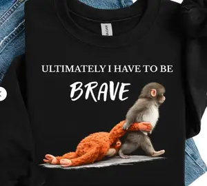 Punch the Monkey Graphic Sweatshirt, Animal Lover Apparel