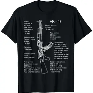 A  K 47 T-Shirt T-Shirt A K 47 Blueprint T-Shirt