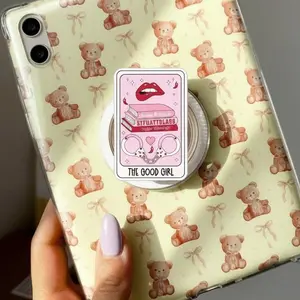 Romance Tropes Phone Grip, Spicy Booktok Card Accessory, Handcuffs and Lips Design Expanding Stand, Acrylic Grip for Adult Novel Readers, Unique Gift for Smut Lovers, Bookish Phone Decor