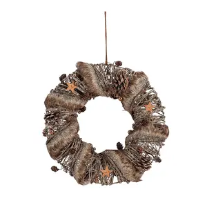 Gallerie II Large Fur Trim Wreath
