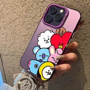 Cartoon Cute Kpop B-bt21 Phone Case Suitable for iPhone 17 16e 16 15 14 13 12 11 Mini Pro Max Air X XR XSMAX 8 7 Plus Anti Fall Matte Back Cover