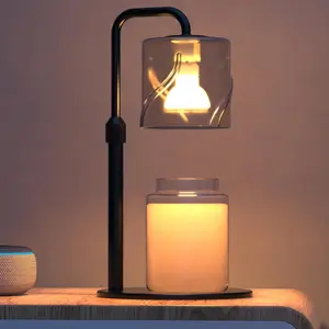 Candle Warmer Lamp with Timer Dimmer, with 2 Bulbs,Adjustable Height,Mothers Day Gifts for Mom,Birthday Gifts for Women,for Yankee Jars,for Room  Decor (Black)