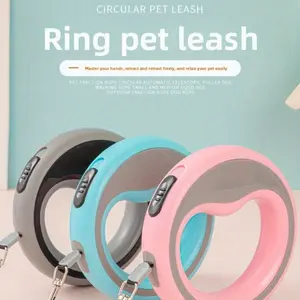 Automatic Retractable Dog Leash, Adjustable 98.43 Inches, Universal for Large Medium Small Dogs, Anti-Pull Buffer, One-Click Lock, Outdoor Safety