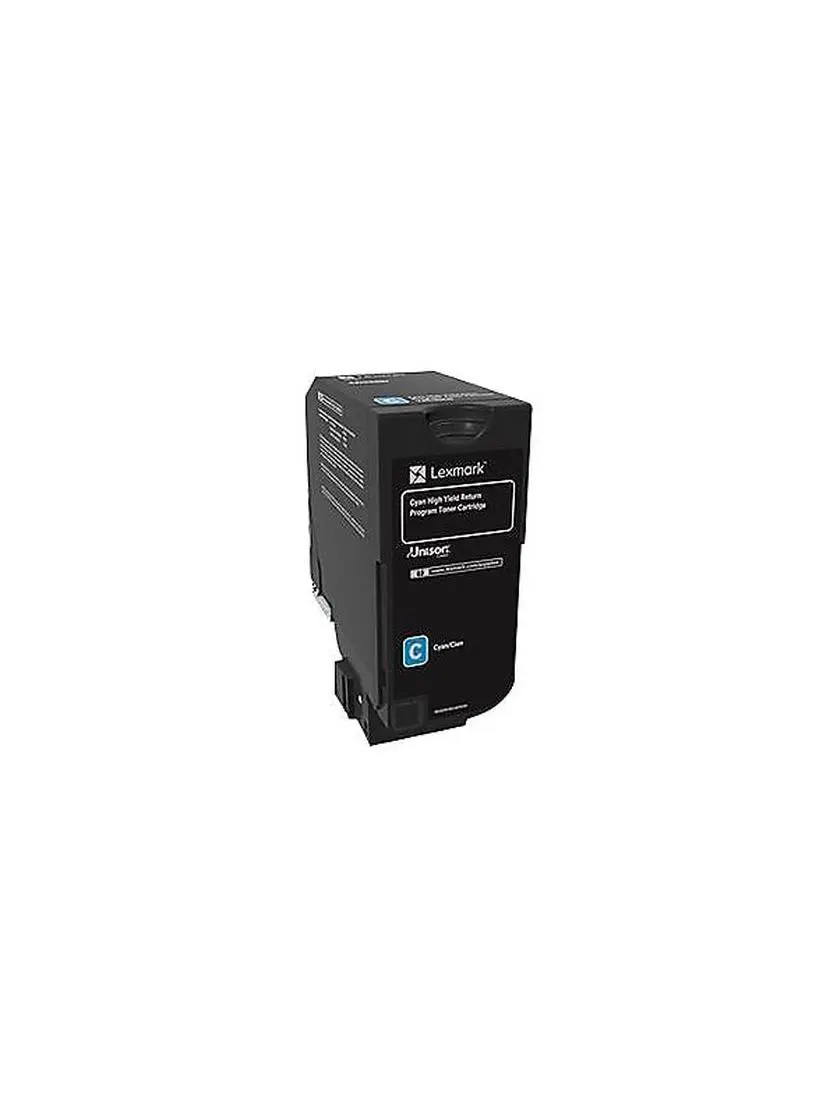 Lexmark 74C1HC0 High-Yield Cyan Toner Cartridge - 12,000 Page Yield, Return Program, Auto Update, Compatible with CS725 Series