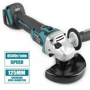 Makita DGA504 18V 125mm Brushless Cordless Angle Grinder For Metal Grinding Wood Cutting & Workshop Fabrication