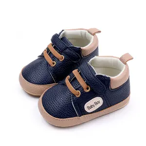 Toddler Boy PU Sneakers Casual Letter Print Cute Baby Flats Breathable Infant Walking Shoes for Newborn