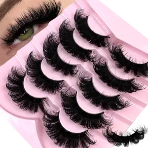 Mixed Length Synthetic Fibre False Eyelashes, Volume Cluster Lashes, Russian Roll Eyelash Extensions, Natural Look Eyelash Extensions, Self Grafting Curl Eyelashes for Women & Girls, Makeup, Soft Fluffy Eyelashes Cluster
