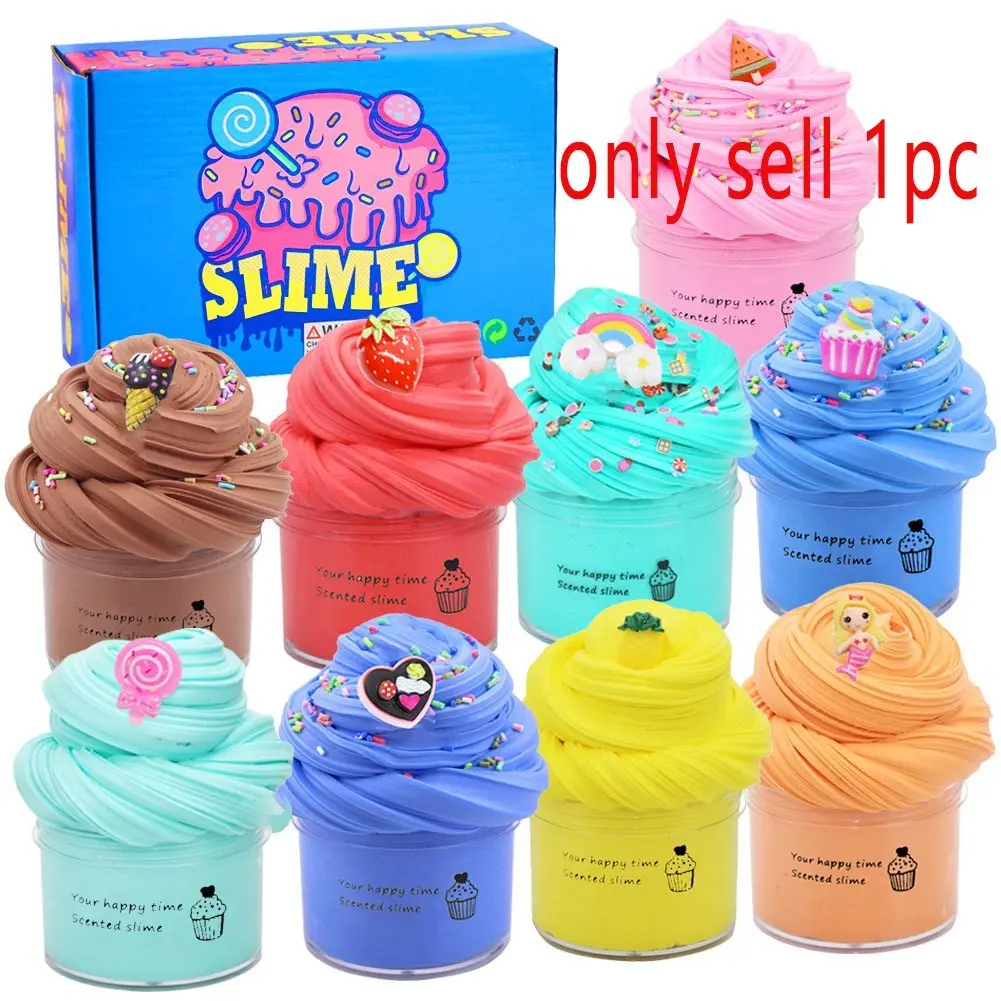 1pc Fluffy Butter Trending Squishy Slime Kit – 50ml Cloud-Shaped Scented Stress Relief Slime, Non-Toxic Sensory Toy for Kids and Teens, Perfect for Easter, Halloween, Christmas and Valentine's Day, Party Favors, Stocking Stuffers, Goodie Bag Fillers