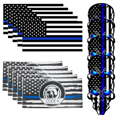 Bandiera USA Con Striscia Blu Thin Blue Line 4x6 Ft - Set All'Ingrosso