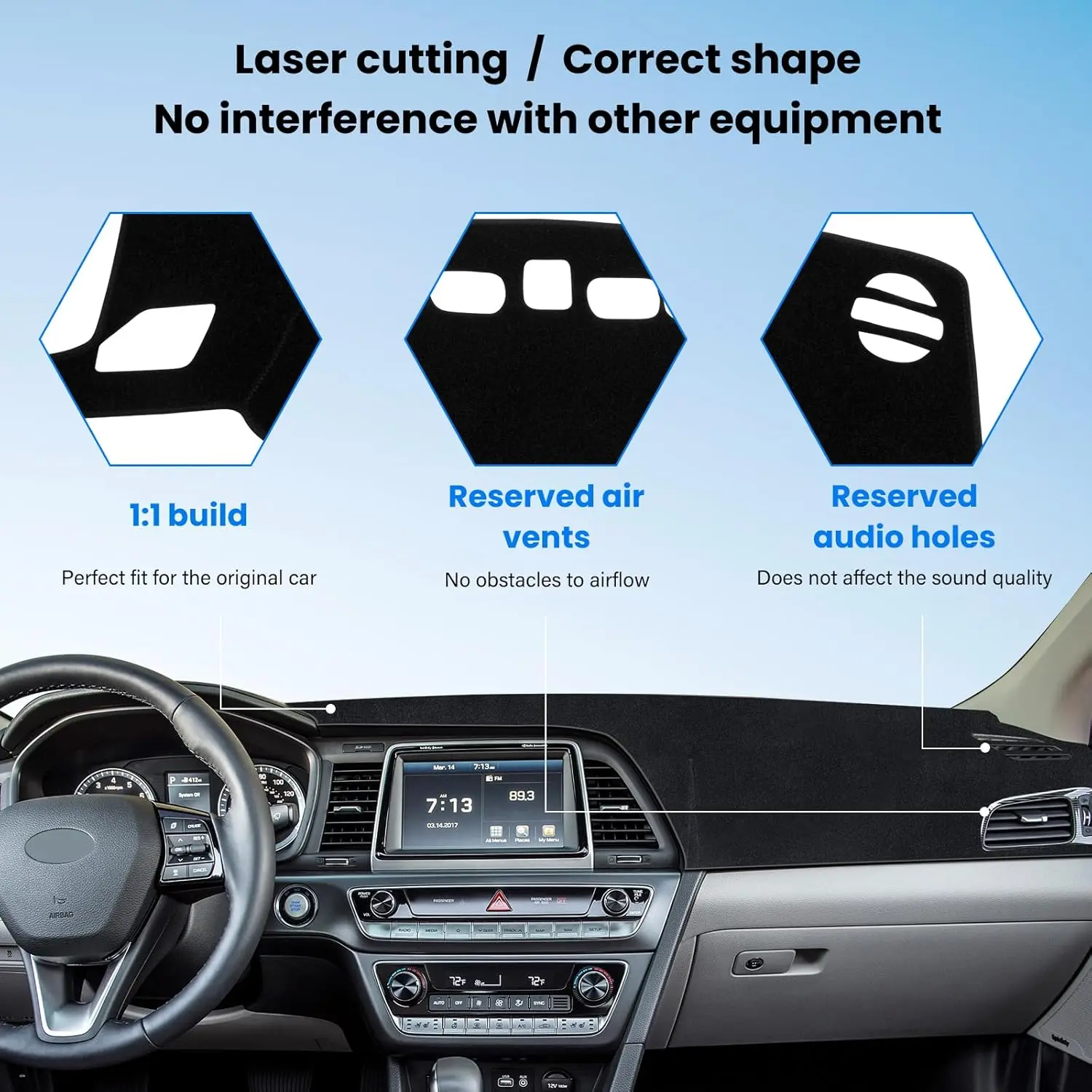 Dash Cover Mat Compatible with Hyundai Sonata 2015 2016 2017 2018 2019 Dashboard Cover for Pad Custom Car Dashboard Interior Accessories Ornament Dash Cover Mat Compatible with Hyundai Sonata 2015 2016 2017 2018 2019 Dashboard Cover for Pad Custom Car Dashboard Interior Accessories Ornament