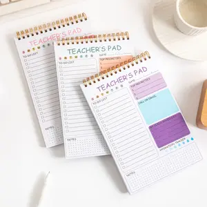 Teacher Notepad - Teacher To Do List Notepad, Spiral Checklist Notebook Organizer, Teacher Planner for Teachers Notes Task Appointment, Teacher Appreciation Gifts, 5.71"*8.66", 52 Sheets