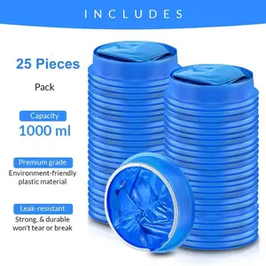 Vomit Bags Disposable 25 Pack (1000ml) – Medical Grade Emesis Bags for Travel, Motion Sickness, Morning Sickness & Nausea – Leak-Proof, Odor-Blocking, Portable Throw Up Bag