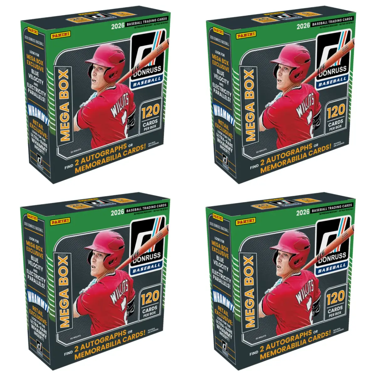 4x 2026 Panini Donruss Baseball Mega PYT Break 8/7 #2
