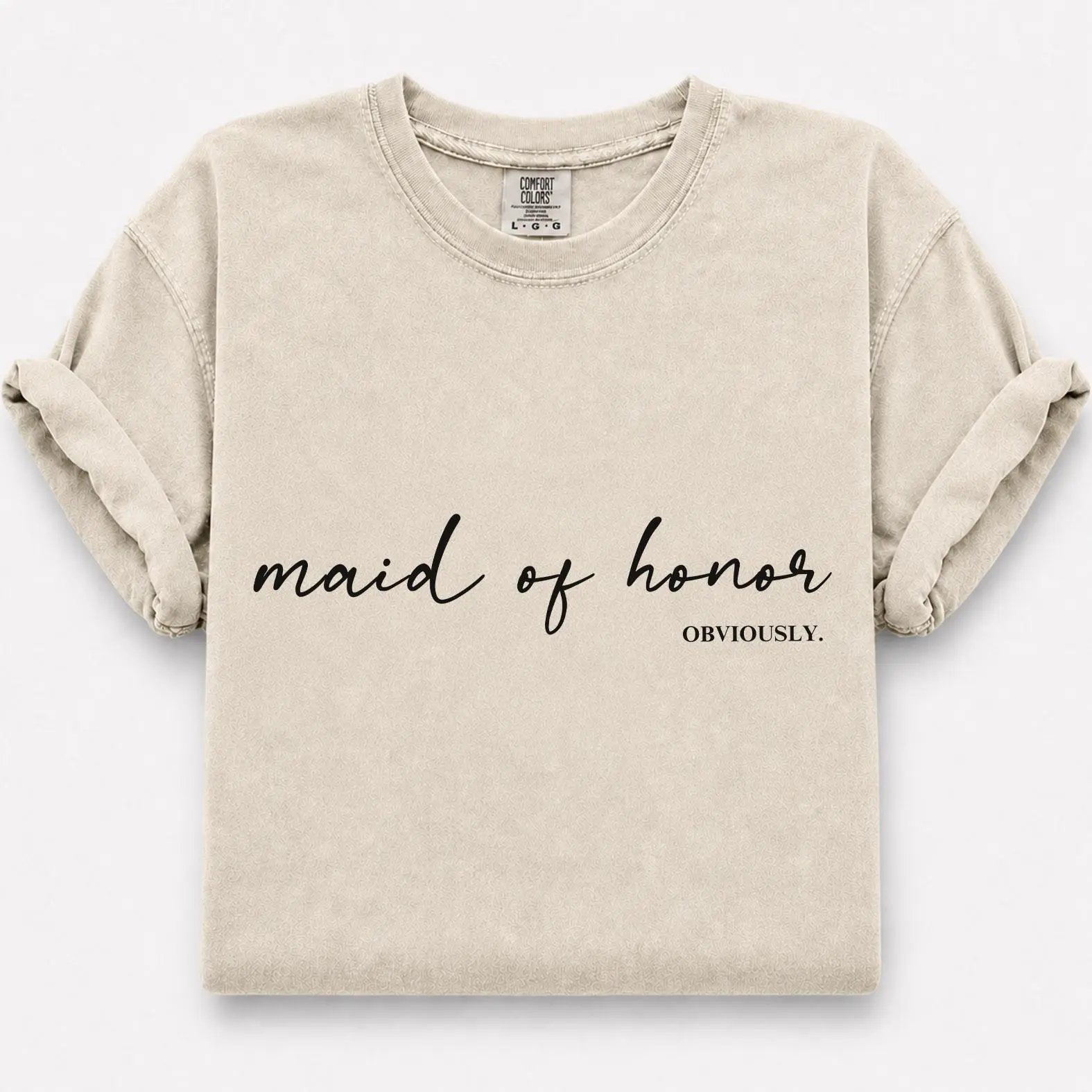 Comfort Colors Maid of Honor Obviously Shirt, Maid of Honor Shirt, Bridesmaid Party Graphic Tee, Wedding Gift