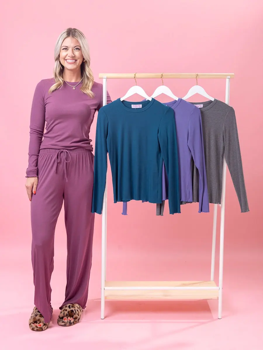 Dreamy Rib Lettuce Hem Long Sleeve Top by DD Design | S-3XL