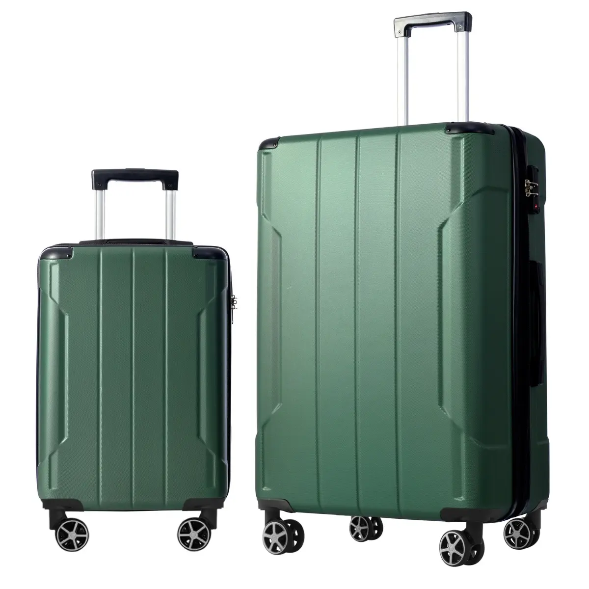 Two piece set (20+28 inches) ABS hard shell luggage, expandable and expandable, smooth universal wheels, TSA lock anti-theft, durable and drop resistant, suitable for both men and women, fully compatible for travel and business trips