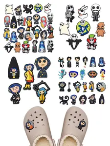 Beldam Halloween DIY Shoe Clips Set, Decor, Cartoon Ghost Design, Perfect Gift for Kids & Fans, All-Season Party Accessory