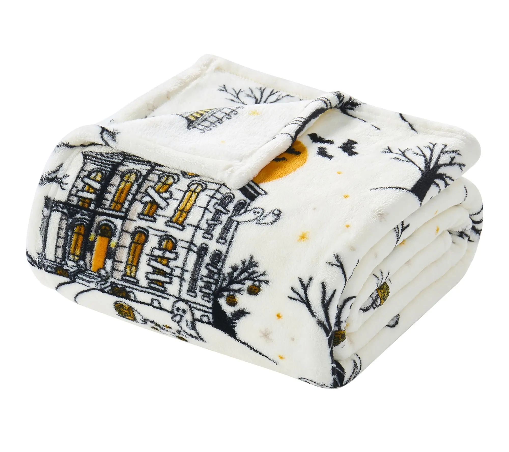 Hallmark Farmhouse Plush Halloween Throw Blanket