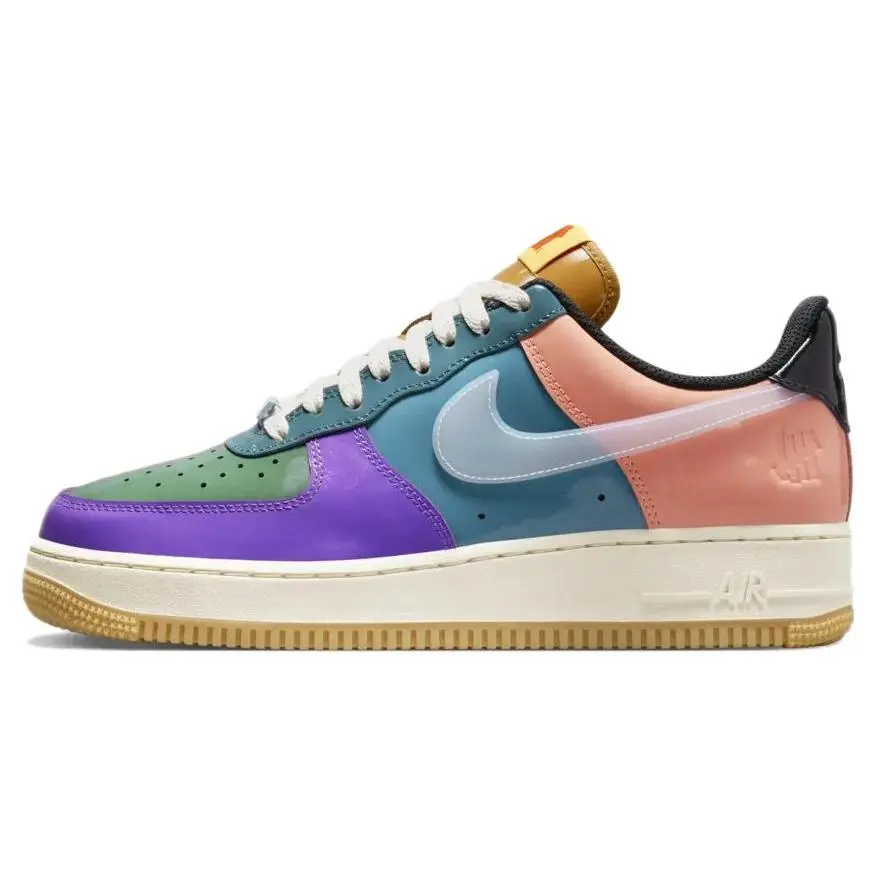 UNDEFEATED x Nike Air Force 1 Low-Top Casual Shoe, Unisex Trainer, Green-Purple Footwear (Nike 2000)