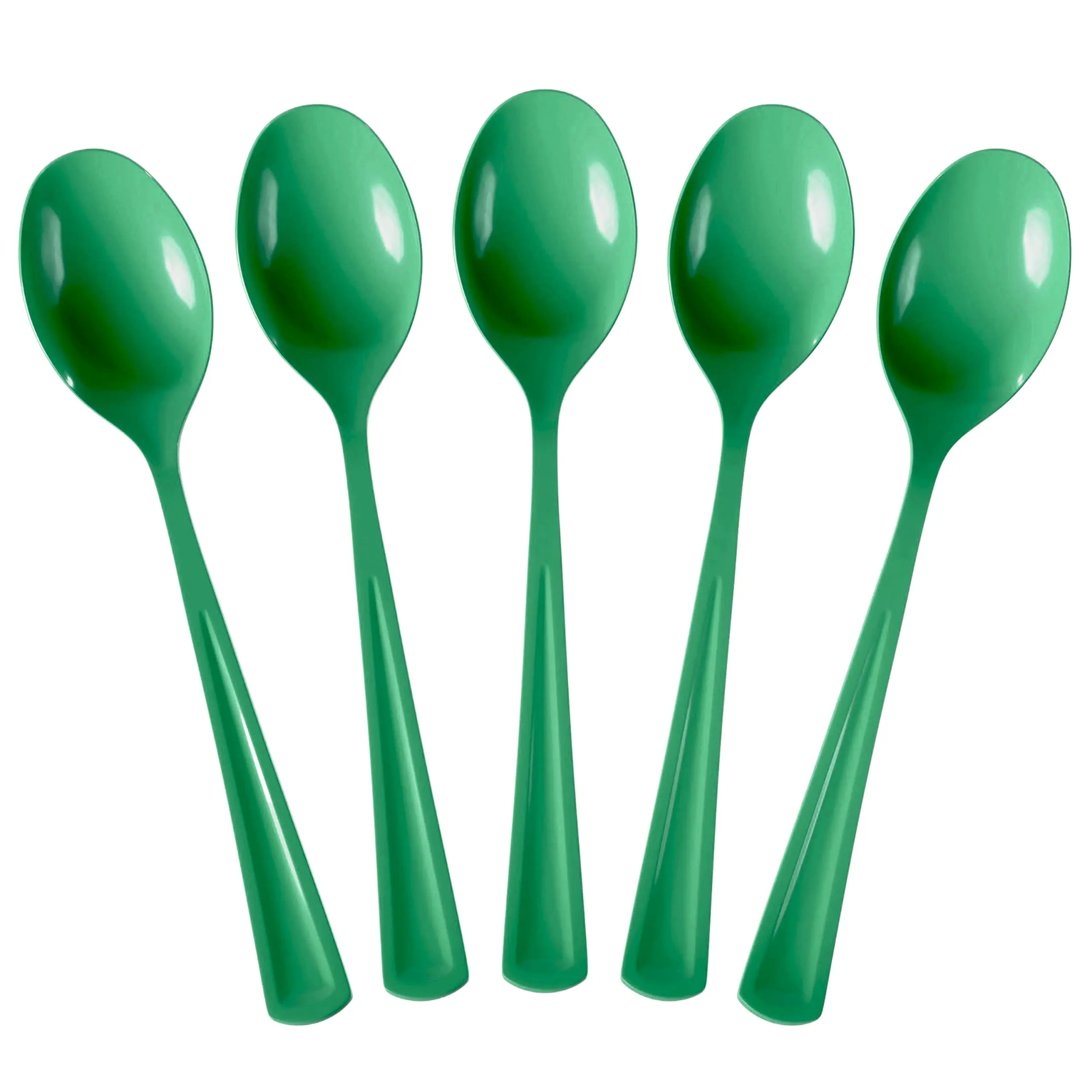 Heavy Duty Emerald Green Plastic Spoons | 7 in. | 50 Count
