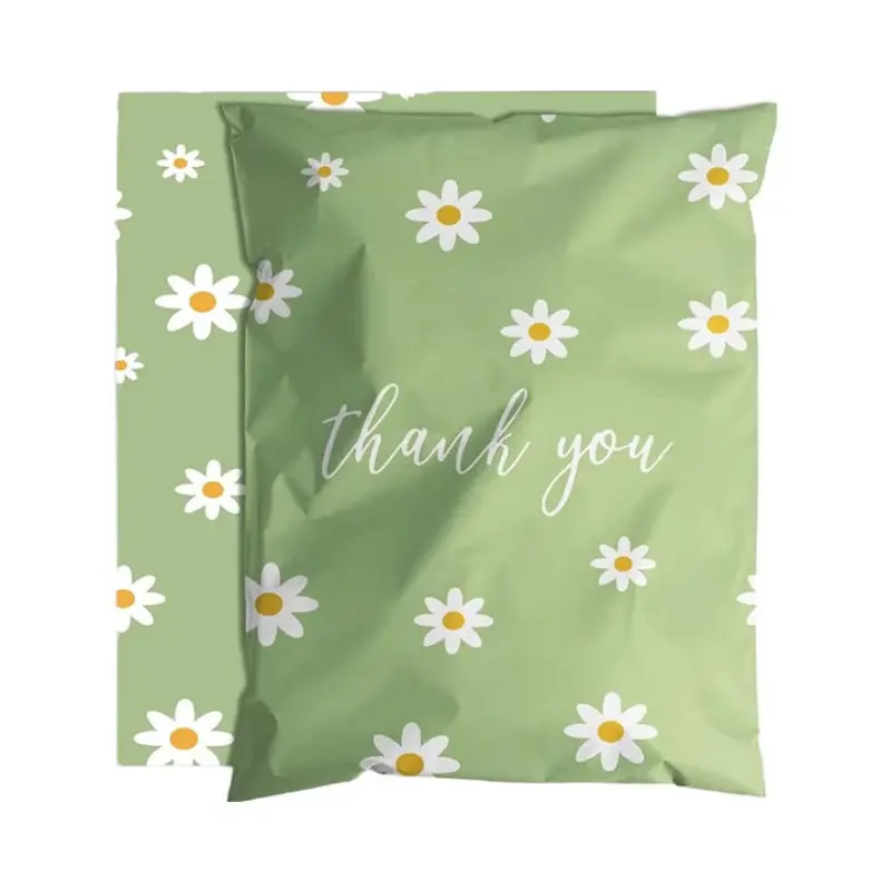 20pcs Thick Waterproof Shipping Bags, Shipping Supplies, Poly Mailer, Polymailers, Daisy Design Optional Blue Background, Tear-Resistant Logistics Packaging Bags, Postal Mailing Bags, Postal Bags