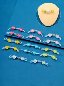 Fake Nipple Rings, Adjustable Nipple Silicone Nooses, Fake Nipple Piercings, Fake Nipple Jewelry, Faux Nipple Piercing Non Pierce Faux Barbells, Body Piercing Jewelry