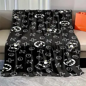 Cartoon  Bad Badtz Maru Cute Cartoon Fluffy Soft Flannel Blanket Sheet Sofa Adult Blanket Office Lunch Break Blanket Gift
