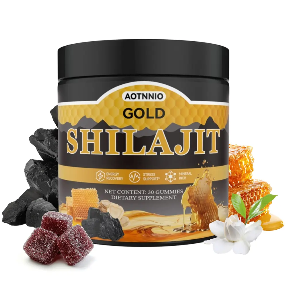 Gold Shilajit Gummies with Organic Manuka Honey | Energy & Stamina Support | Sports & Fitness Dietary Supplement | Lean Muscle Nutrition Support | 30 Gummies | DealsForYouDays