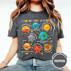 Neurodiverse Universe Comfort Colors Shirt, Sped Teacher Shirt, Space Neurodiversity Shirt, Special Education Shirt