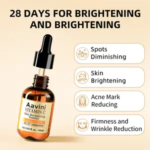 Aavini Vitamin C Skin Revitalizing Essence 60ml – Intense Hydration, Refines Skin, Improves Dullness, Brightens & Fades Dark Spots with 99.9% High-Purity L-Ascorbic Acid, Niacinamide, Acetyl Glucosamine & Sodium Hyaluronate