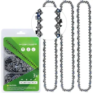 3-Pack 16 Inch  Chain for Stihl MS 170, MS 180 C , 55 Drive Links 3/8" LP Pitch .043" Gauge 16" Replacement Chain for Stihl MS 170, MS 180 C-BE Chain