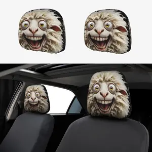 Fashionable Durable Car Seat Covers, Printed Premium Headrest Cover, Easy Installation Car and Truck Seat Protector, Elegant Car Accessories