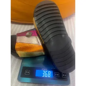 New Summer Eagle Head Color Block Thick Sole Beach Flip Flops for Women, Stylish Casual Footwear for Daily Commute, Comfortable PU Leather Sandals