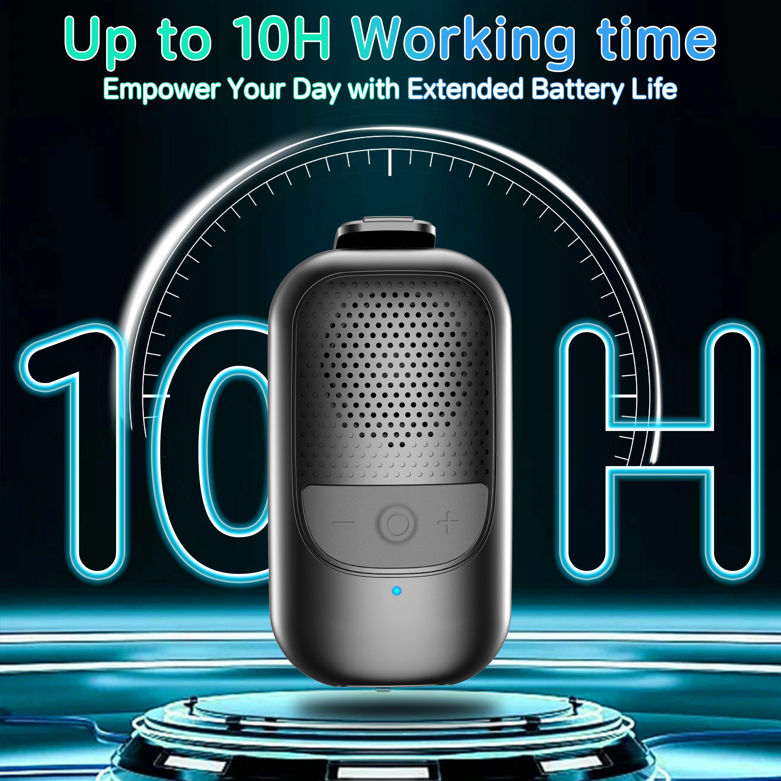 Portable Clip-On Bluetooth Speaker – 10 Hours Playtime, Waterproof, Wireless for Hands-Free Calls & Music on the Go
