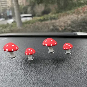 Cute Mushroom Healing Decoration Series Car Decorations, New Car Interior Car Center Console Ornaments