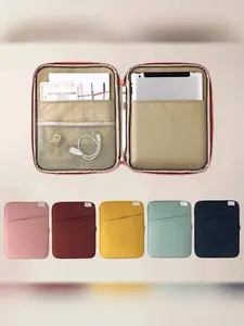 Korean Style Shockproof Laptop Bag, 10-11 Inch iPad Case, 13-13.9 Inch Macbook Sleeve, Lightweight Anti-Drop, Pure Color Design